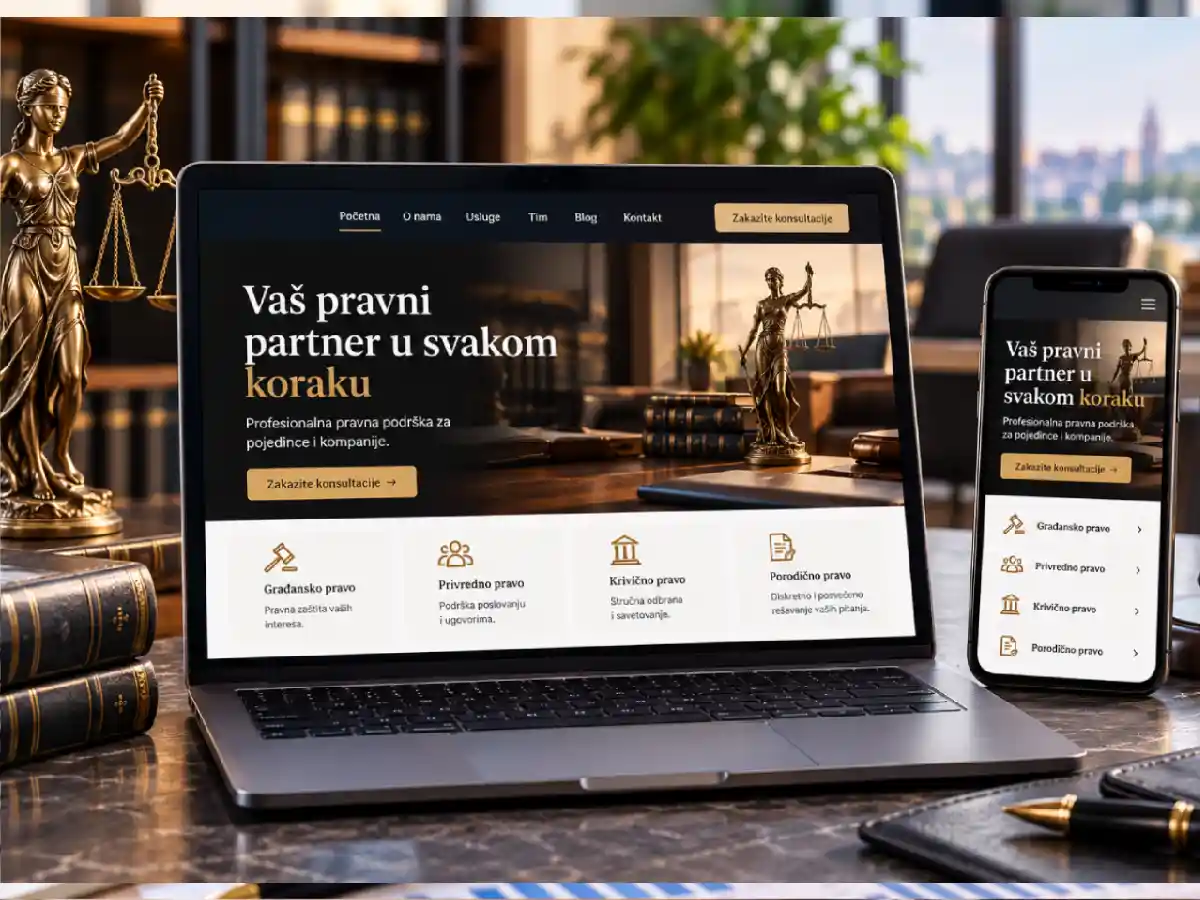 Izrada sajta za advokatsku kancelariju – primer profesionalnog sajta za advokate