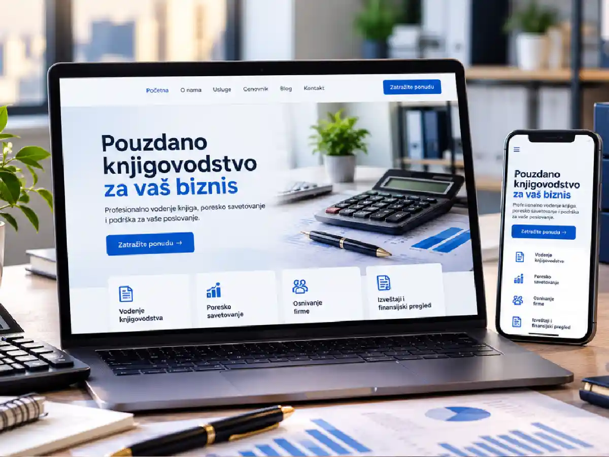 Izrada sajta za knjigovodstvenu agenciju – primer profesionalnog sajta za knjigovođe