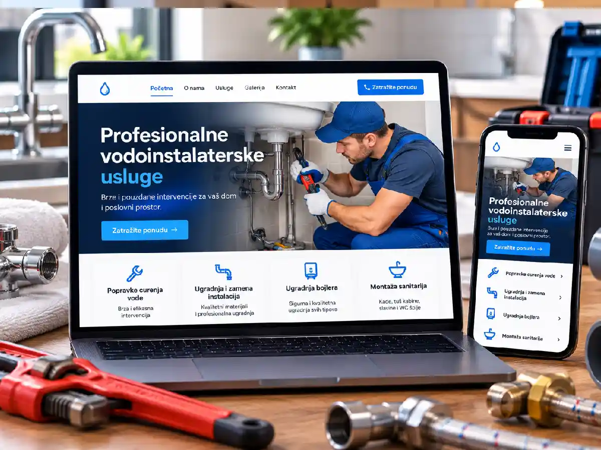 Izrada sajta za vodoinstalatera – primer sajta za vodoinstalaterske usluge